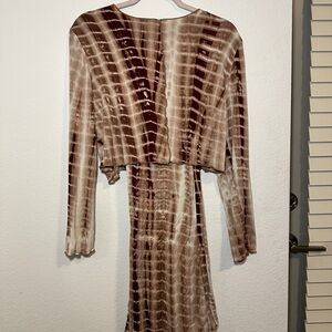 Fashion Nova Elegant Brown Tie-Dye Set